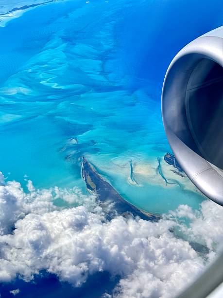 Caribbean island seen from the sky
