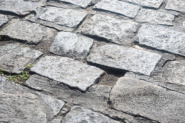 istock Texture of a street pavement with square and rectangular stones. Geometric pattern. Background. Abstract. Copy space. 2221200250