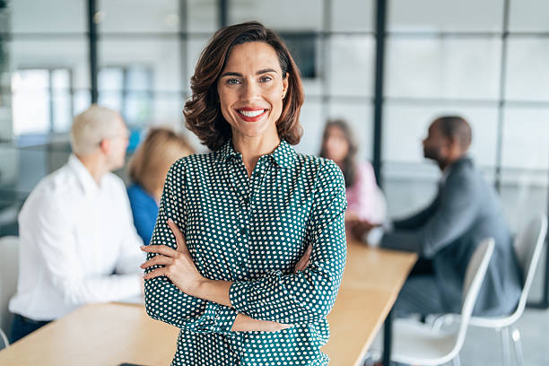 istock Confident Businesswoman in a Bright Office 2221202764