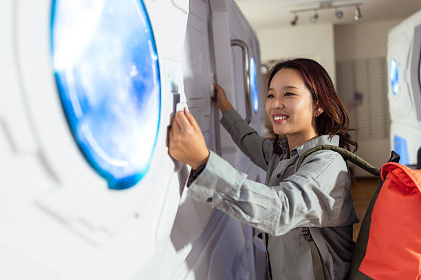 istock Young traveler exploring a modern capsule hostel for a unique stay 2221203023