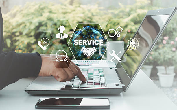 istock The concept of technical support customer service business technology with AI. Businessman use laptop accessing online technical support assistance from qualified professionals to resolve issue. 2221210721