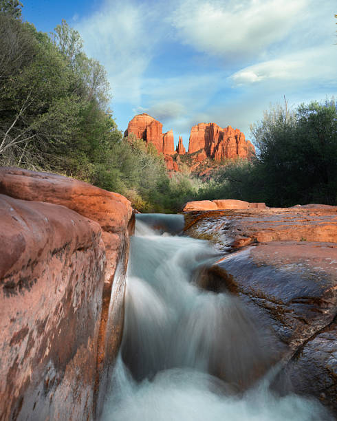 istock Long Exposure of River Flowing Through Red Rock Landscape 2221221858