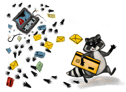 Spoon Computer Hack Raccoonhacker Stealing Credit Card And Other Data Broken Computer With ...