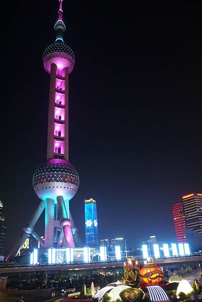 istock Oriental Pearl Tower at night 2221238138