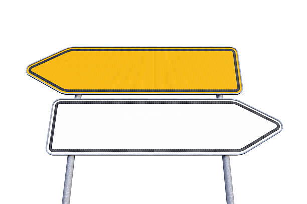 istock 3d rendering of a signpost without labeling - isolated 2221239754