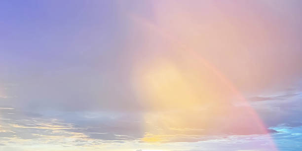 istock Dramatic and panoramic aerial view of colorful gradient sky. 2221241735