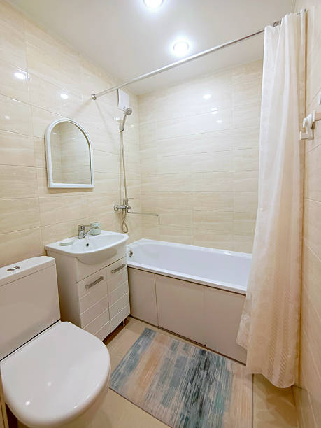 istock Simple home bathroom interior. Vertical photo. 2221259147