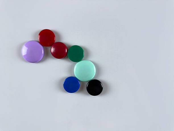istock Whiteboard with scattered magnets great for organizing notes and tasks in office and school. Enhancing productivity and providing flexible workspace setup. Organization of personal time 2221264607