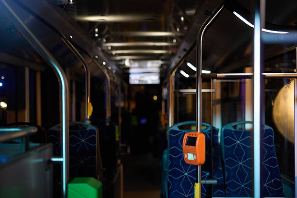 salon of public transport, without people