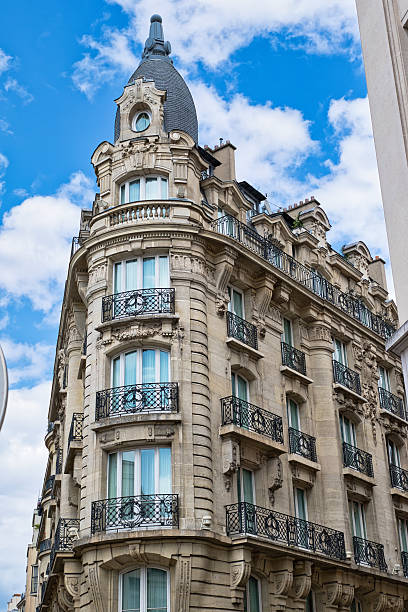 istock Ornate Beige Building with Black Balconies and Dome 2221275163