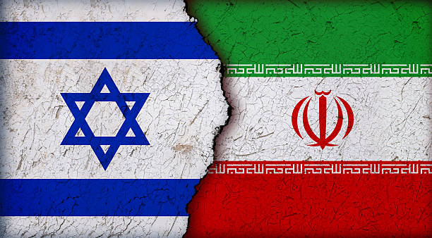 istock Iran and Israel conflict concept with flag 2221277934