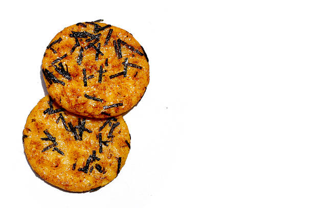 Macrophotography of senbei.