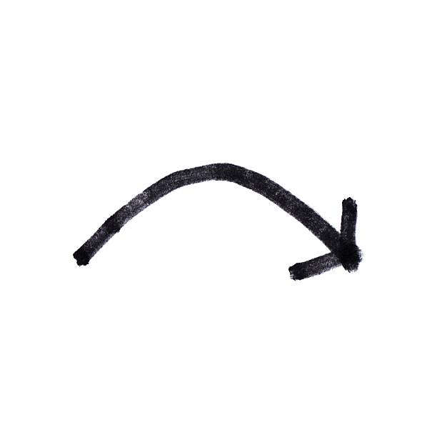 istock Black pencil arrow with curve 2221284576