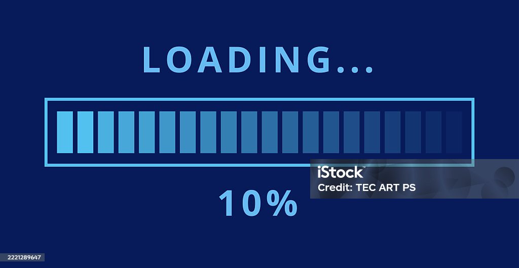 Loading Level 10 Loading Bar 10 Loaded Stock Illustration - Download Image Now ...