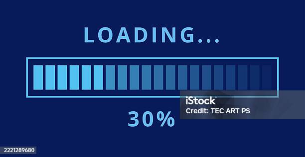 30 Loading Loading Bar 30 Loaded Stock Illustration - Download Image Now ...