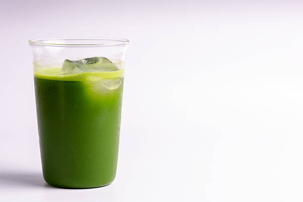 istock The Fresh matcha in transparent glass with ice 2221292740