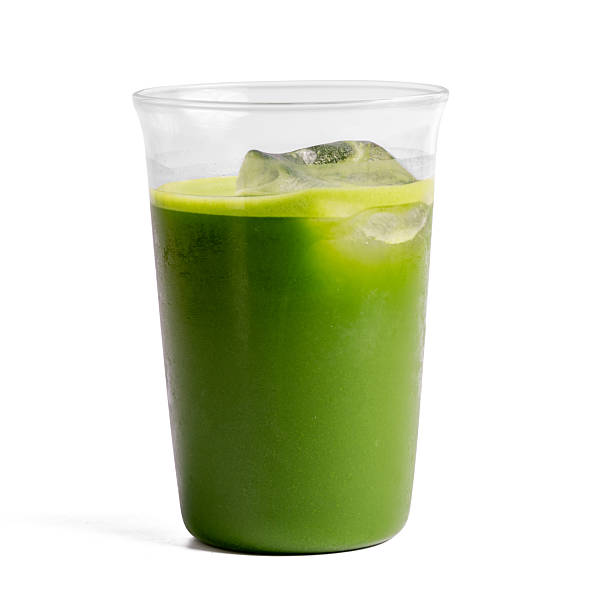 istock The Fresh matcha in transparent glass with ice 2221292751