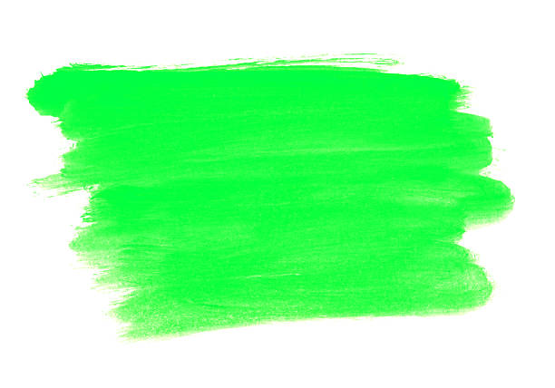 Green texture made with brush - Watercolor background
