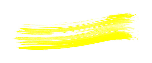 istock Watercolor stripe made with yellow color 2221295612