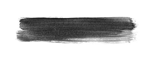 istock Paintbrush stroke with black color hand drawn with paintbrush 2221296758