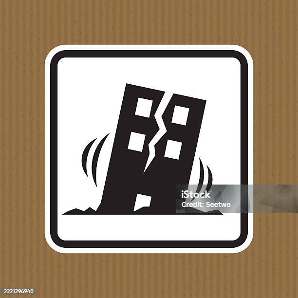 Broke Object. Sign Broken Building Sign Illustrating Structural Damage Due To Earthquake ...