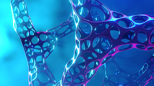 istock Abstract art background concepts, blue shapes and forms, modern abstract art 3D illustration. 2221300038