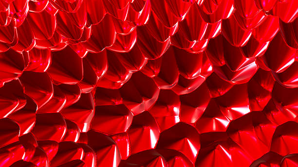 istock Abstract art background concepts, red shapes and forms, modern abstract art 3D illustration. 2221300057