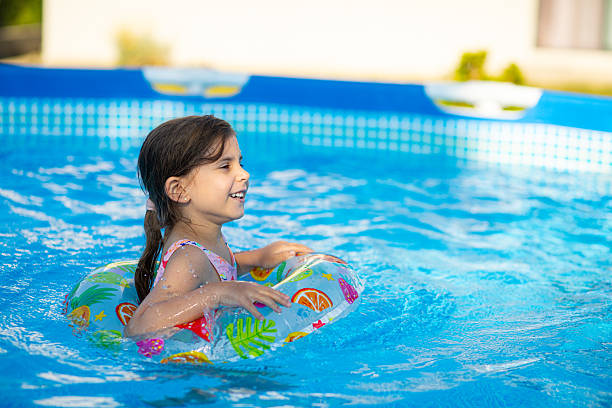 istock Cute Little Girl Having Fun in Summer Pool 2221304057