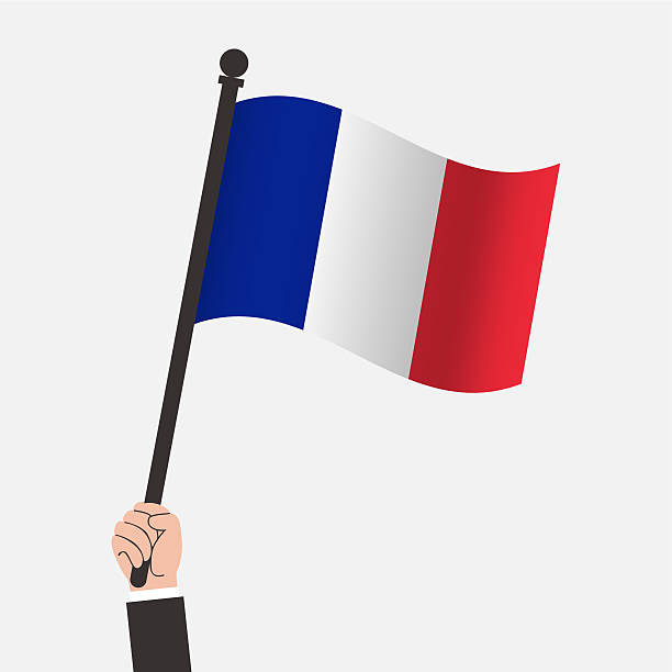 istock Hand Holding France Waving Flag 2221307647