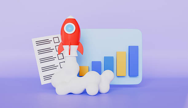 istock Rocket rising graph on the board with business analysis documents financial growth business and investment 2221313176