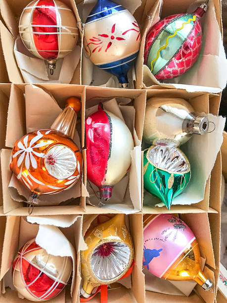 istock Antique Christmas ornaments In Their Original Box 2221313549