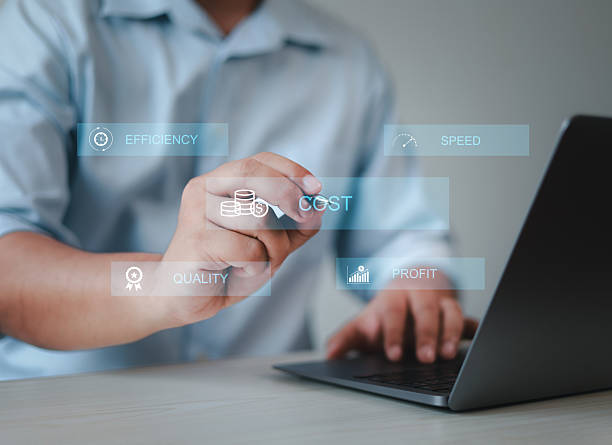 istock Strategic management planning, cost management and quality efficiency, improvement concepts, increased quality, speed, efficiency, reduced cost. 2221315327