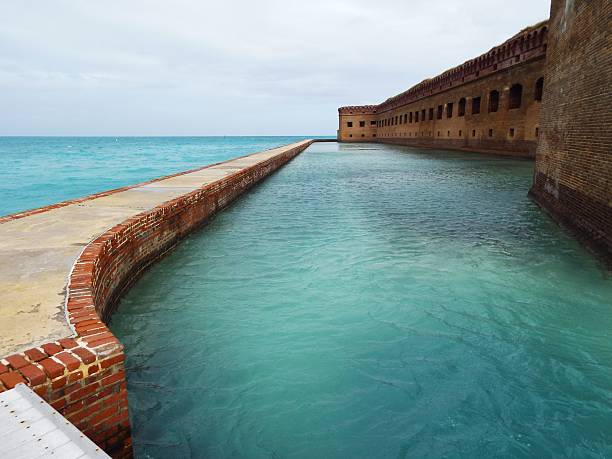 istock Three days camping at Dry Tortugas National Park Florida Over Christmas 2013.  Exploring Bush Key, Garden Key, Fort Jefferson, Bush Key, Loggerhead Key, Lighthouses, Dungeons, Armory, Coral Reefs, Coaling Piles, etc.  Dramatic Sunrises surrealistic view. 2221317840