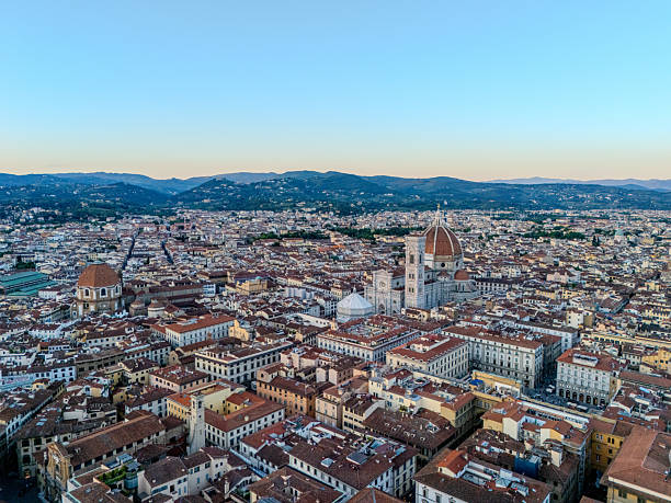 istock Florence from a bird's eye view. Sunset 2221318594