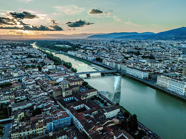 istock Florence from a bird's eye view. Sunset 2221318602
