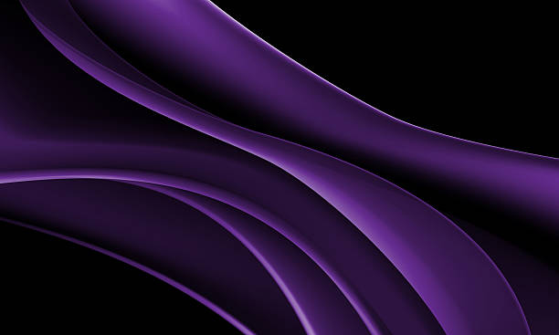 istock Abstract purple glossy wave curve overlap design modern futuristic technology on black background vector 2221331288