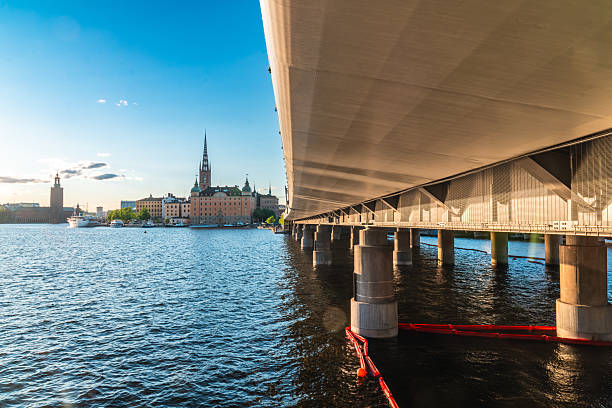 Norrbro Bridge and Riksdag Building at Helgeandsholmen Island, Stockholm, Sweden
