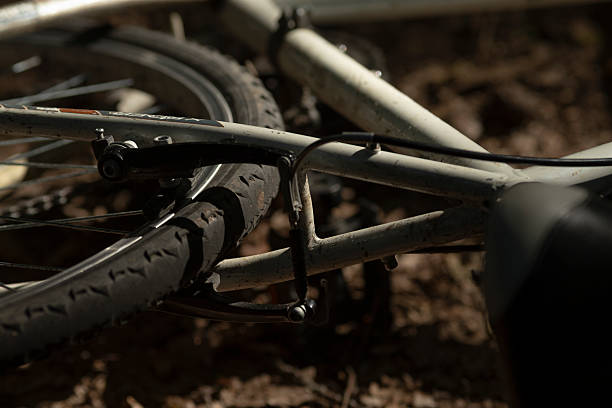 istock A closeup image of a bicycle that is laying on the ground 2221338606
