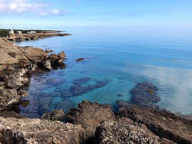 istock Sea view with white rocky mountains ahead 2221342570