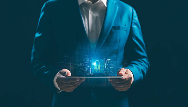 istock Businessman protecting with Padlock and internet technology data personal information, security encryption, cybersecurity, secure Internet access. Cyber security internet network data privacy concepts 2221345200