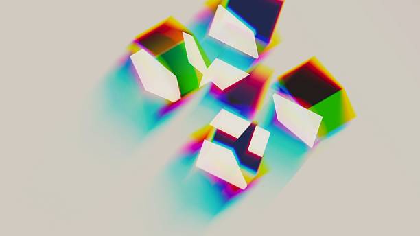 Colorful abstract background of cubes and squares