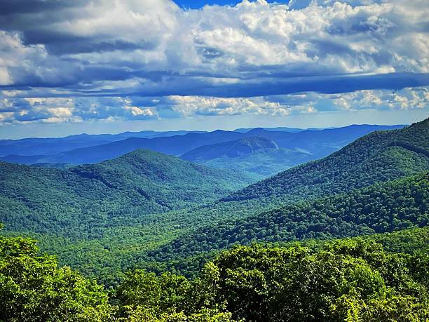 istock Blue ridge Mountain View on parkway 2221352505