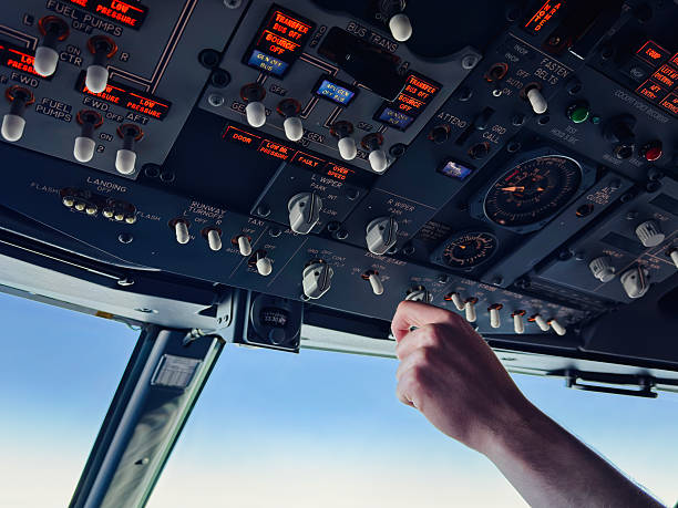 istock cockpit, flight deck of a commercial airplane 2221371473