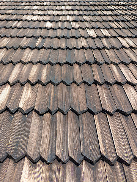 istock Old traditional wooden shingle roof 2221378361