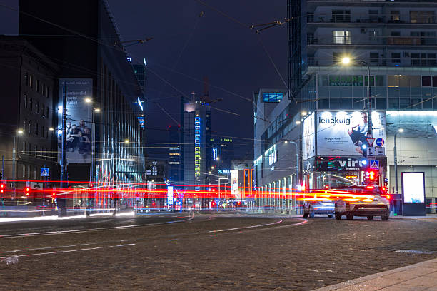 Night time view to Tallinn city center