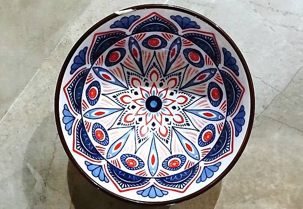 istock Exquisite Handcrafted Ceramic Bowl with Intricate Design 2221395155