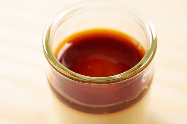 istock Custard pudding in a glass container - image of Western confectionery 2221397755