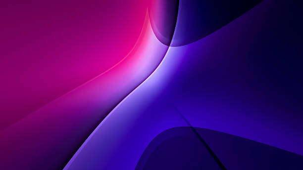 istock Abstract pink and blue flowing gradient curves with soft light creating a dynamic background 2221401222