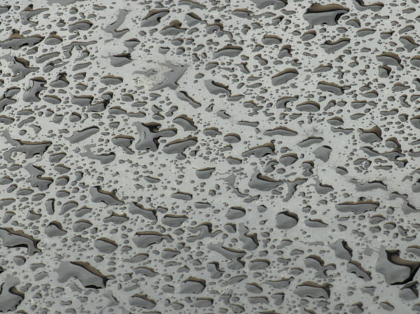 istock Numerous water droplets resting on black car surface 2221413146