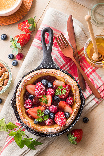 Strawberry Dutch baby/German-style pancake